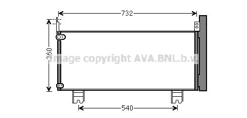 AVA QUALITY COOLING Конденсатор, кондиционер TO5660D